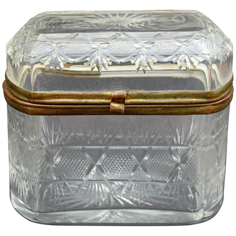 metal glass box british|Cut Glass Boxes .